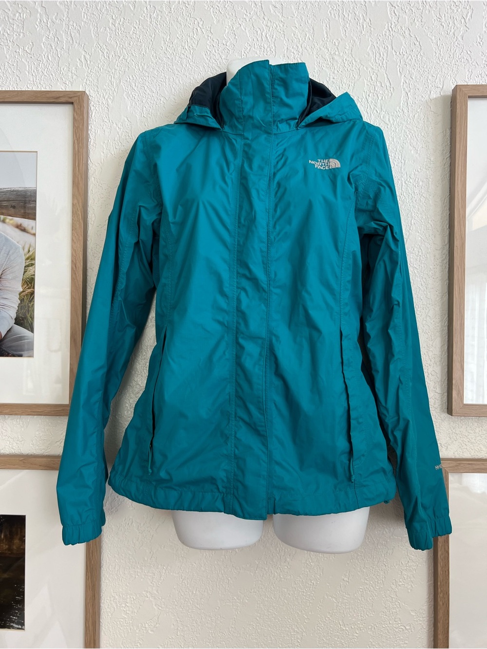 The North Face Women's Teal Hooded Waterproof Ski Jacket